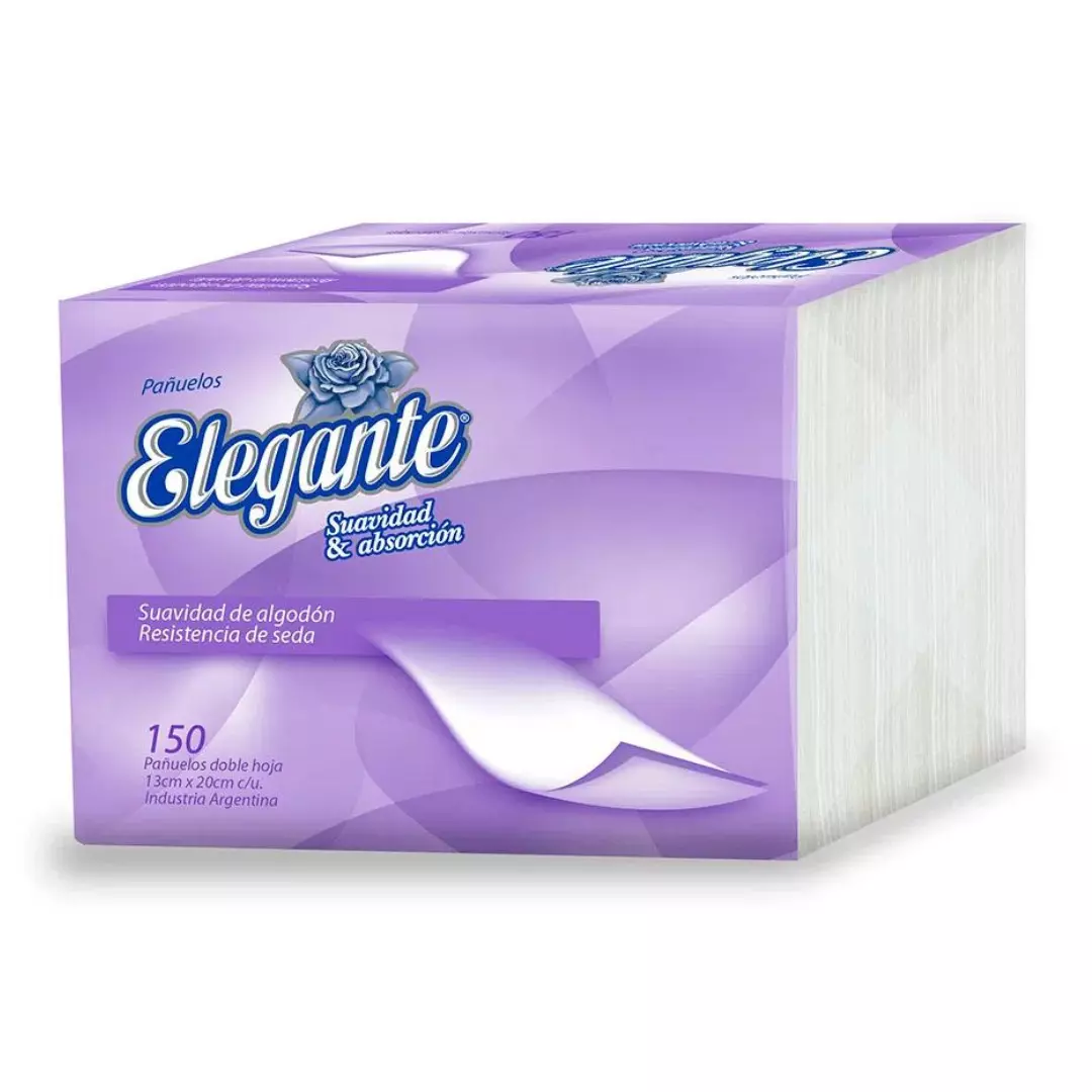CAJA PAÑUELOS 150 X 36U (doble hoja) – ELEGANTE